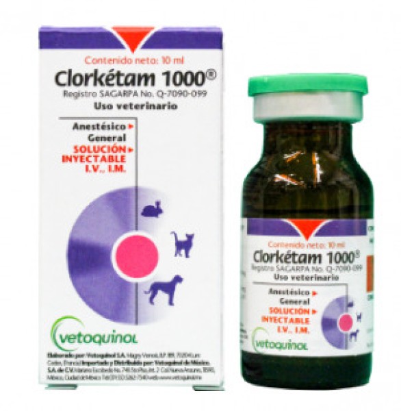 CLORKETAM 1000 FRASCO 10 ML  RECETA MEDICA