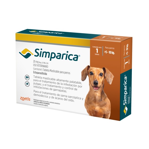 SIMPARICA 20 MG 1 TABLETA