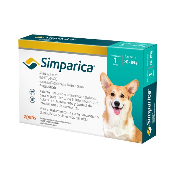 SIMPARICA 40 MG 1 TABLETA