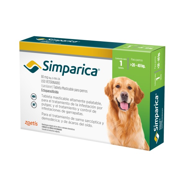 SIMPARICA 80 MG 1 TABLETA